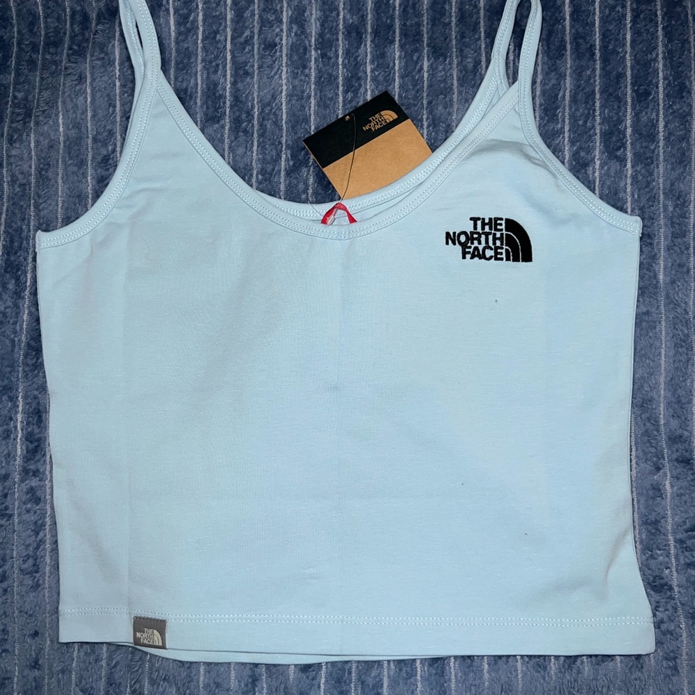 The North Face cropped tank in Light Blue